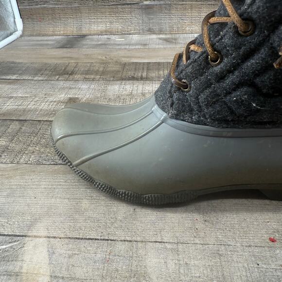 Sperry Womens Waterproof Emboss Wool Duck Boots Rain Snow Size 9M - Picture 11 of 16
